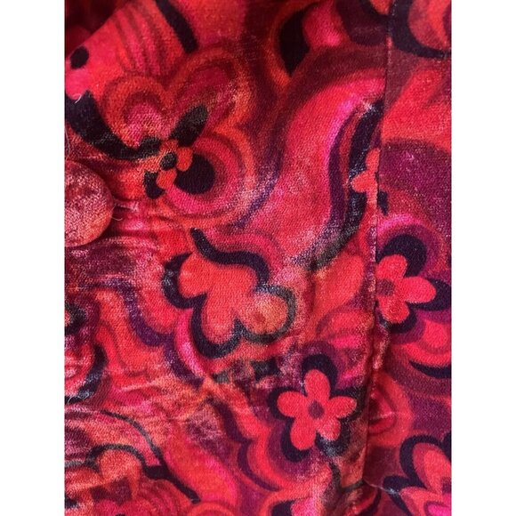 NWT For Love & Lemons Penny Blazer Velvet Red Floral Size Small - Picture 11 of 11